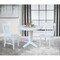 International Concepts 36 in. Solid Wood Round Top Pedestal Dining Table with 2 Chairs in White K08-36RT-23B-C61-2 - alternate 2